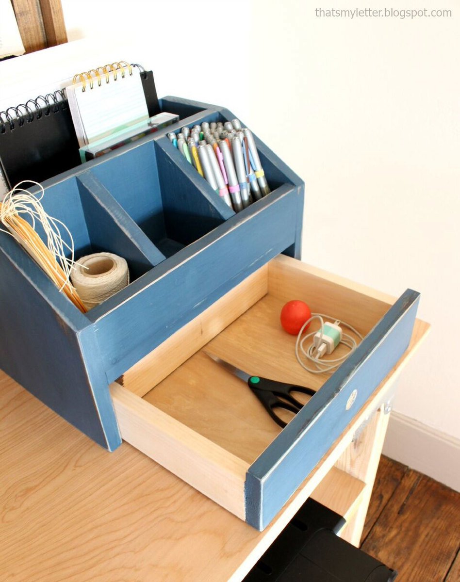 diy desktop organizer