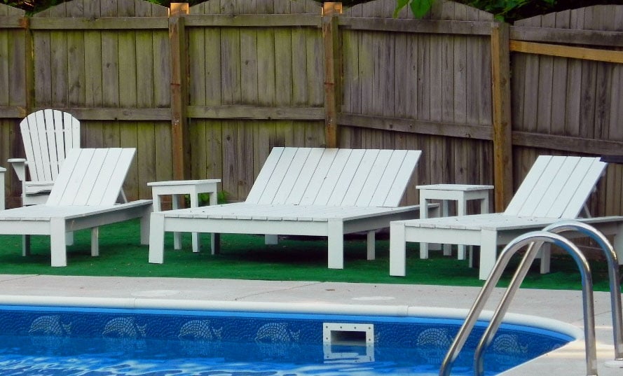 Modern Double Outdoor Chaise Lounger