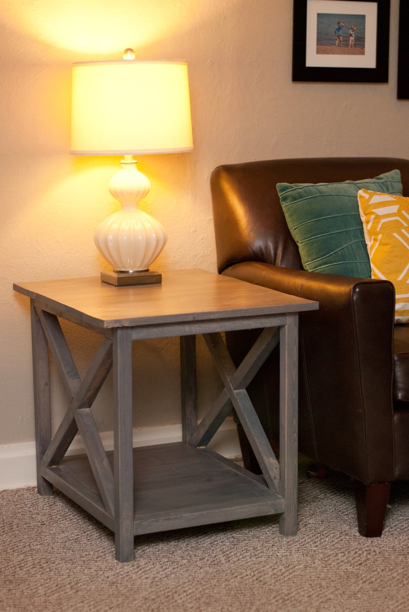 Rustic X End Table | Ana White