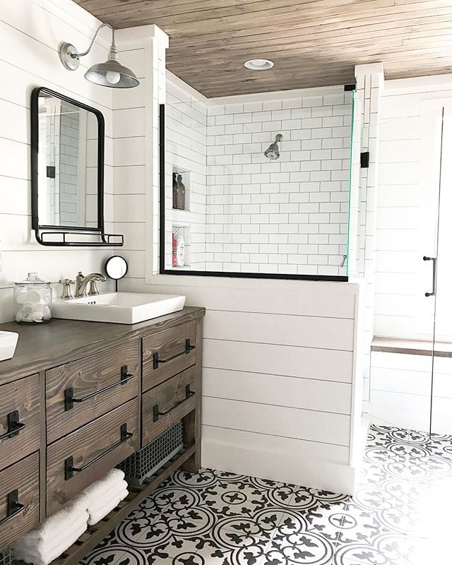 Rustic Farmhouse Double Bath Vanity With Angelarosediyhome Ana White - Farm Style Bathroom Cabinets