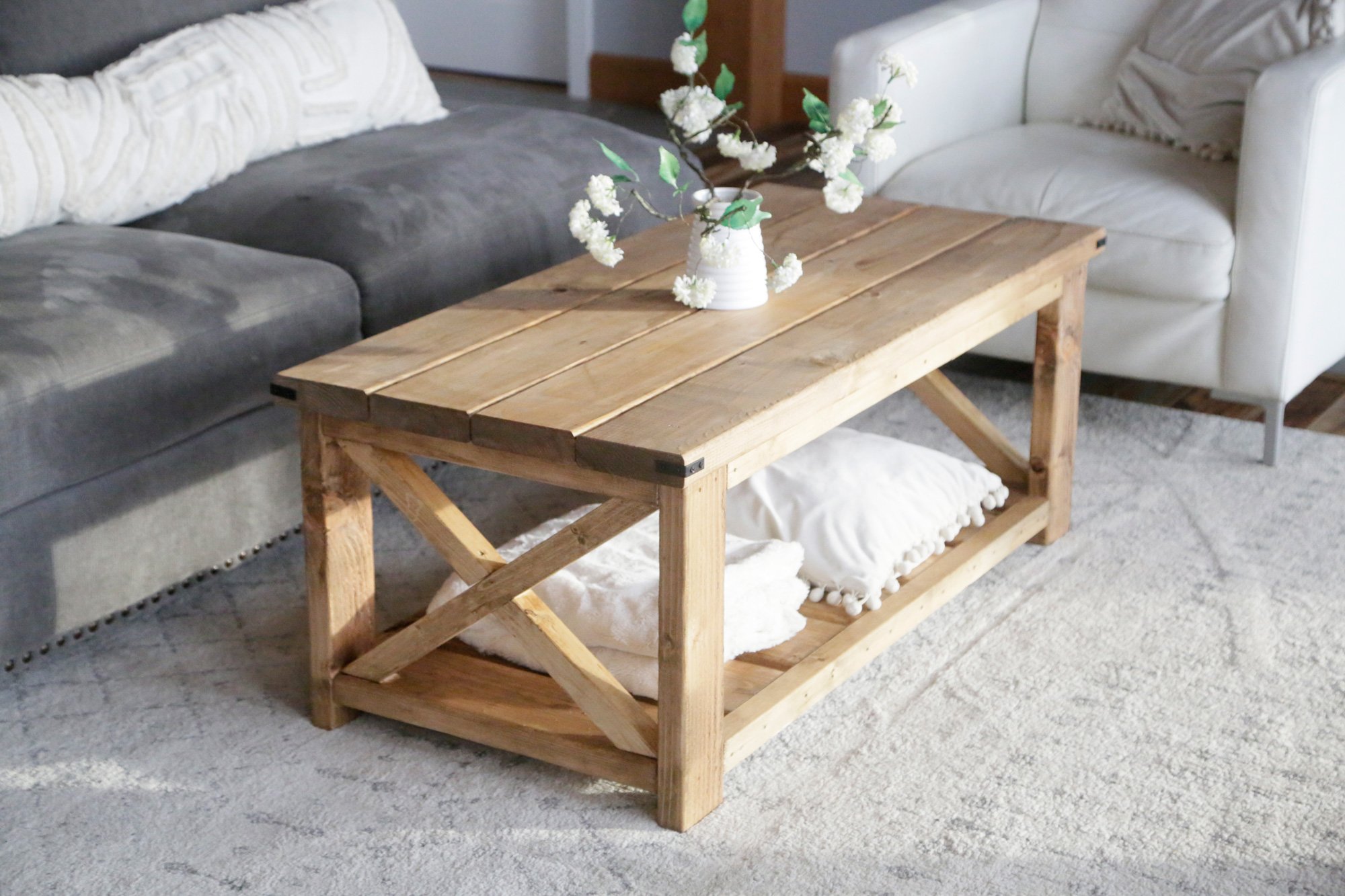 Farmhouse White Square Coffee Table - Joeryo ideas