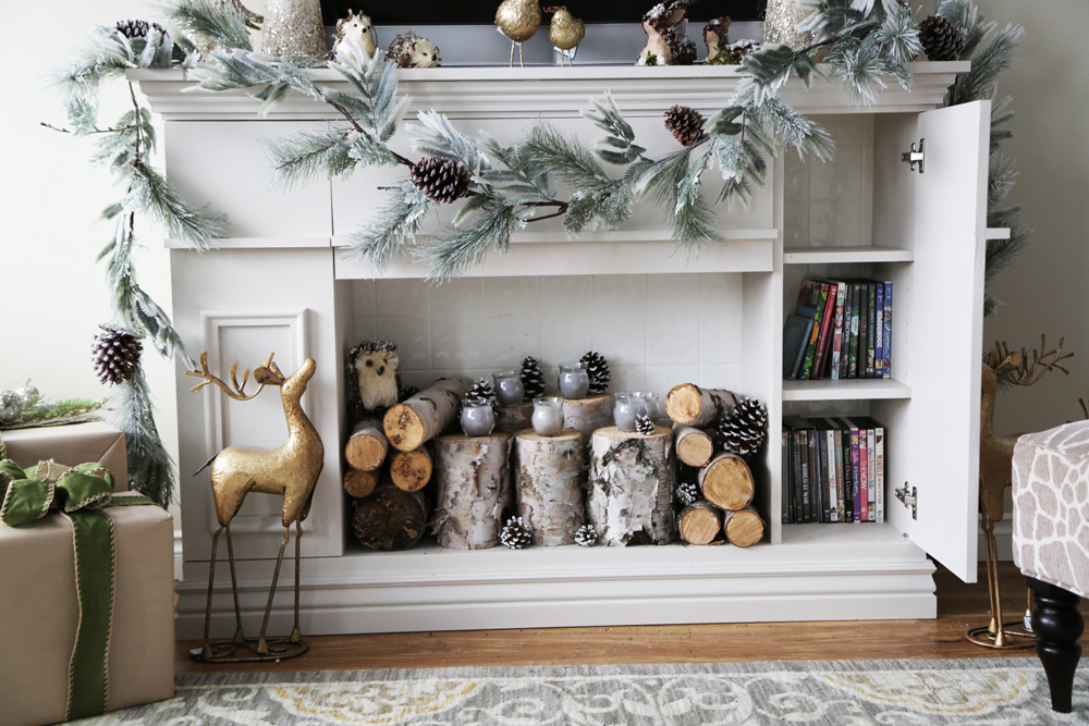 Faux Fireplace Cabinet With Hidden Storage Ana White