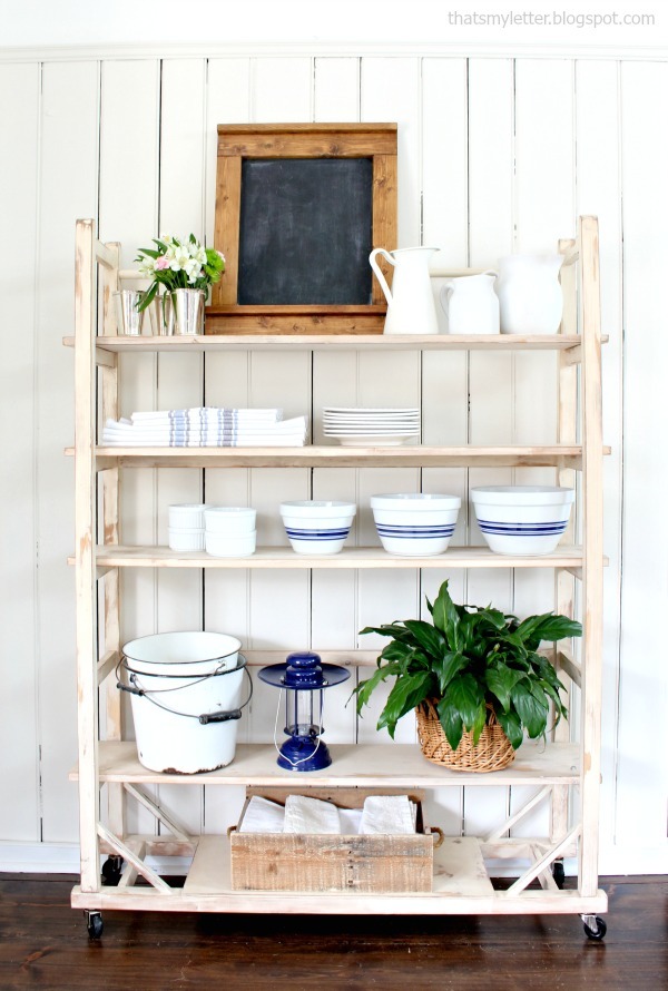 DIY Vintage Shelving Featuring That's My Letter