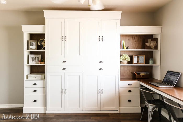 Modern Farmhouse Murphy Bed And, How To Build A Murphy Bed Desk Chair