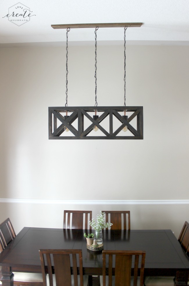 diy dining room light