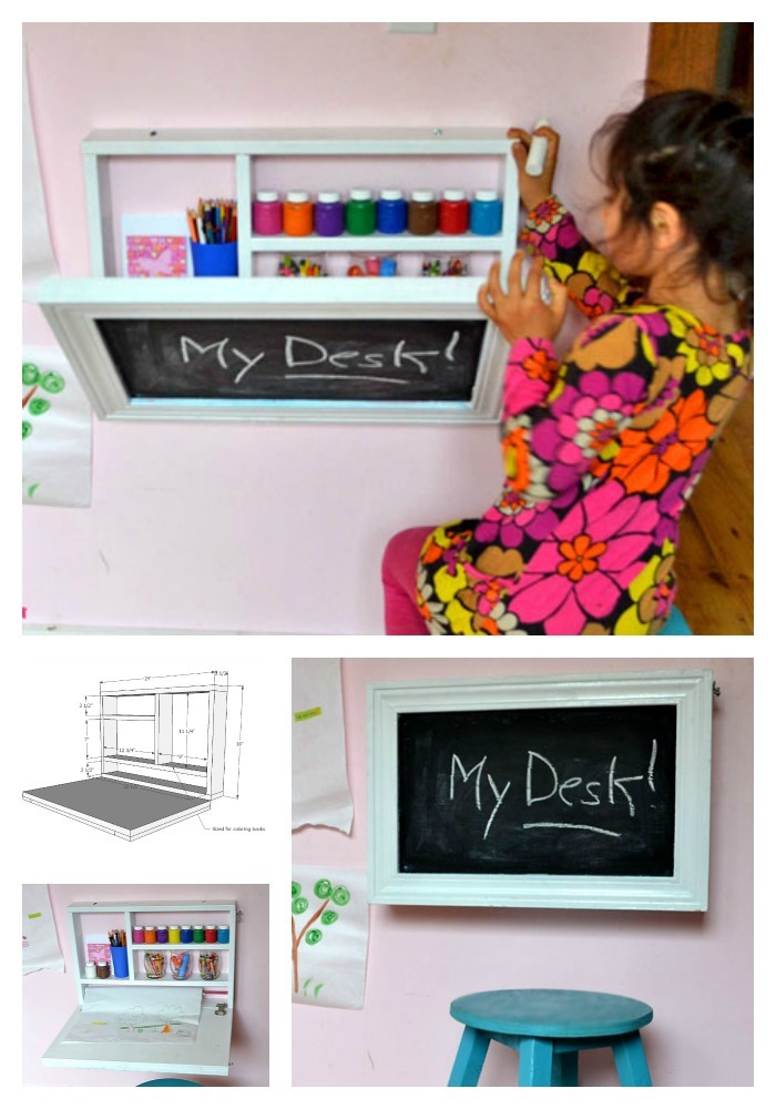 kids fold away desk