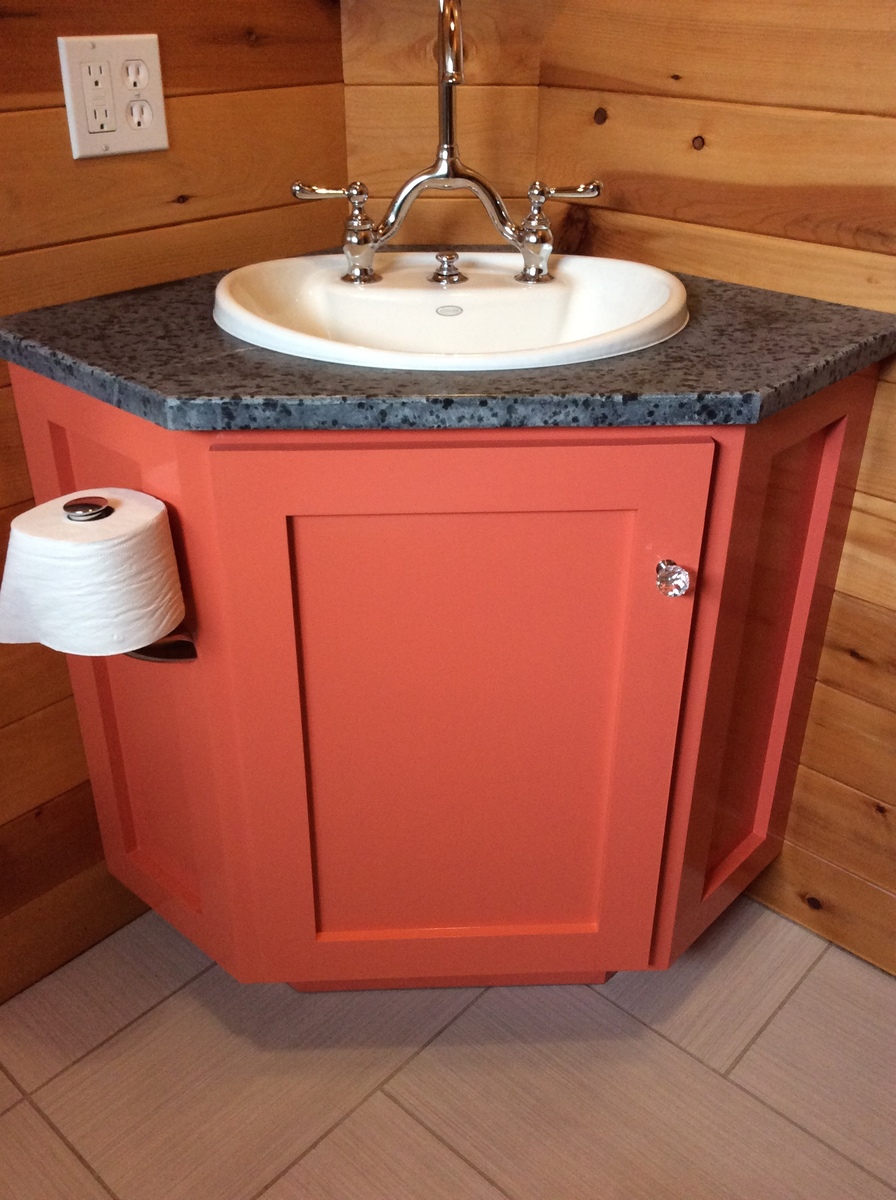 Bathroom corner vanity