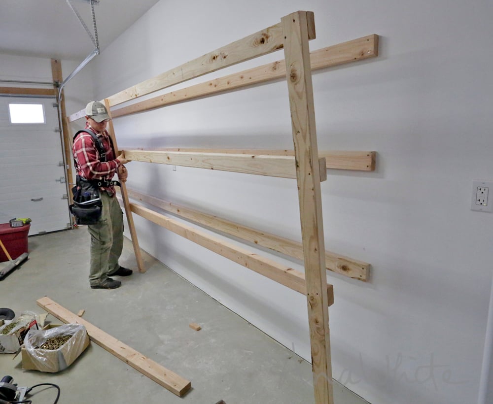 DIY Storage Shelves with 2x4s and Plywood - The Handyman's Daughter