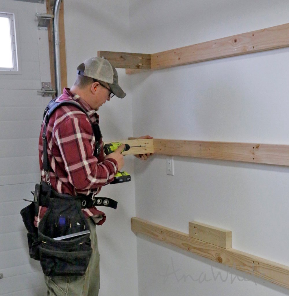 Best Diy Garage Shelves Attached To, How To Build A Shelving Unit On A Wall