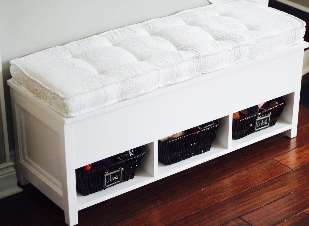 flip up storage bench with cubbies