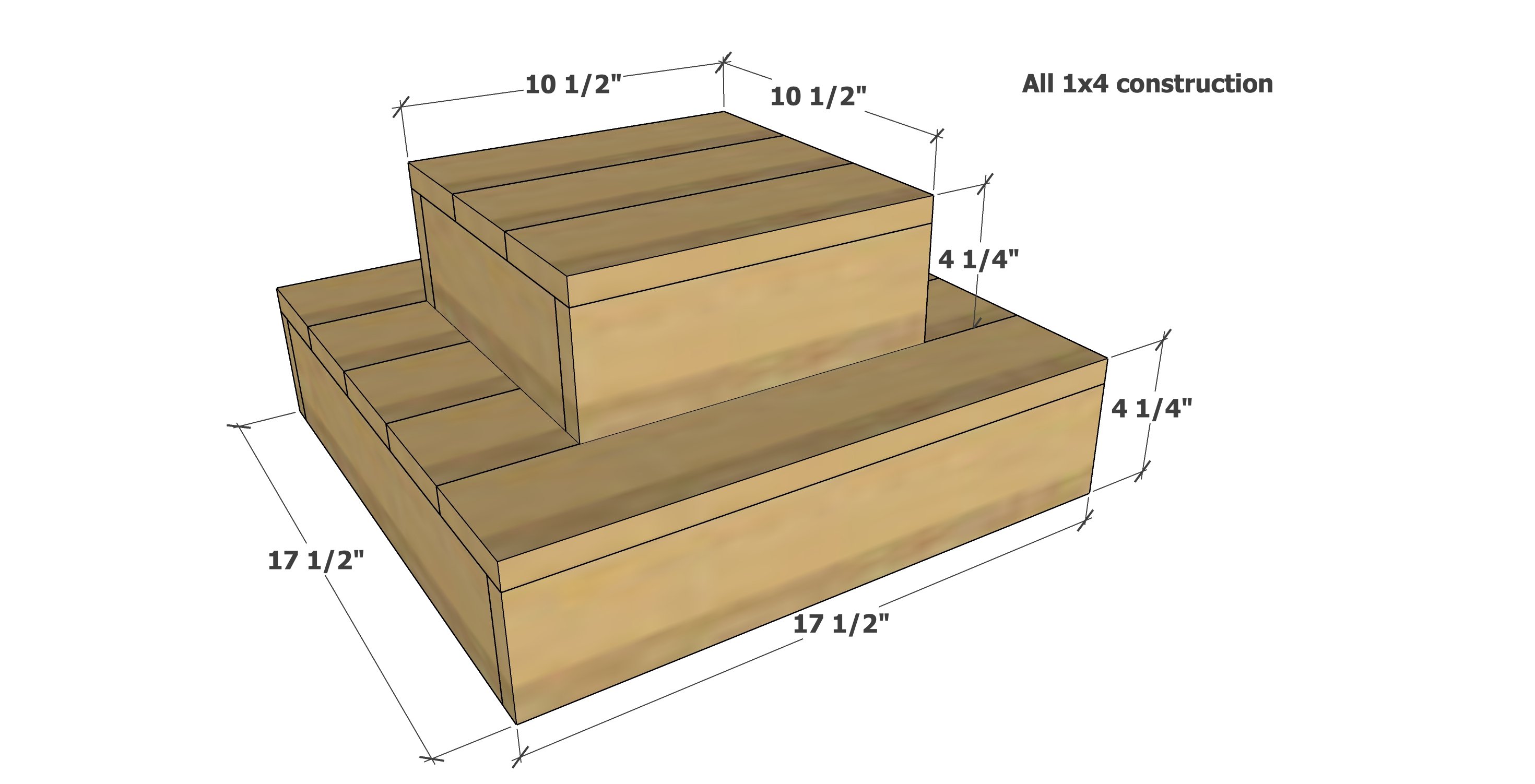 dimensions for cake stand