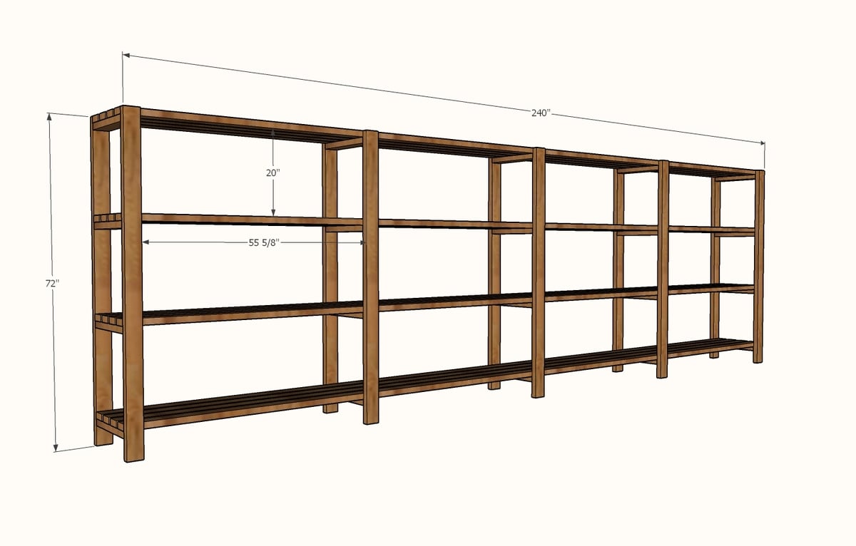 Diy Garage Shelves Freestanding Ana, How To Build Free Standing Garage Shelves