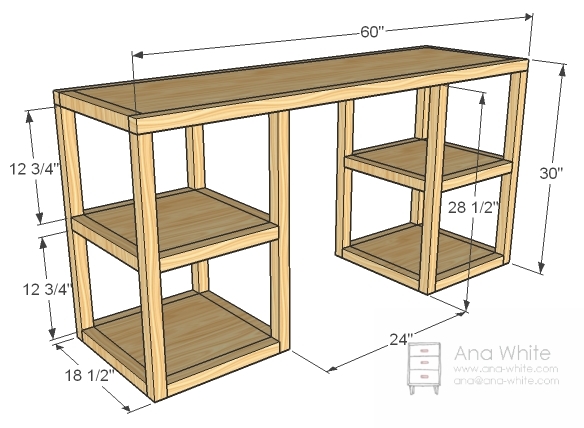 Parson Tower Desk Ana White