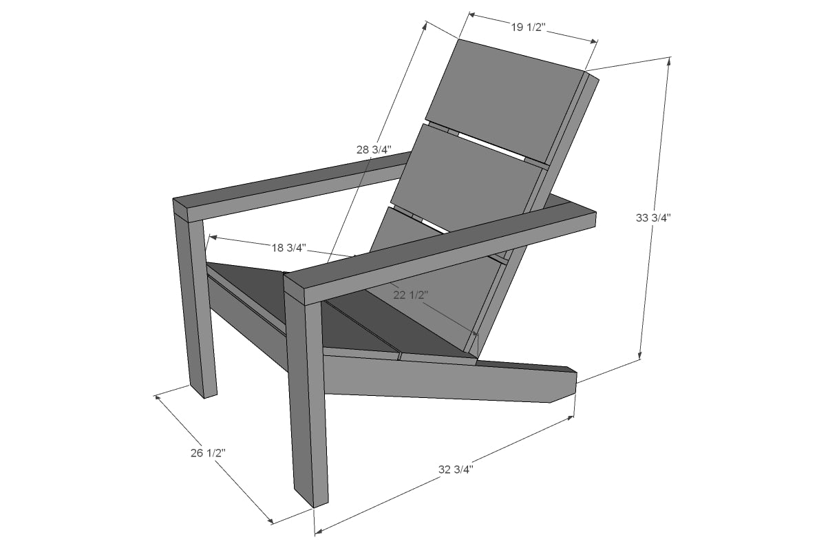 2x4 Modern Adirondack Chair | Ana White