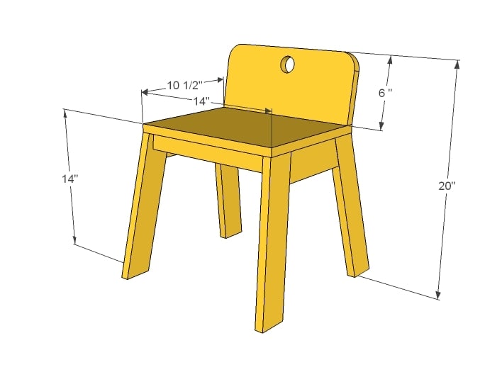 woodworking plans modern kids chair