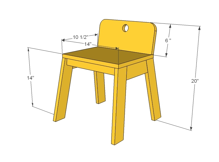 woodworking plans modern kids chair