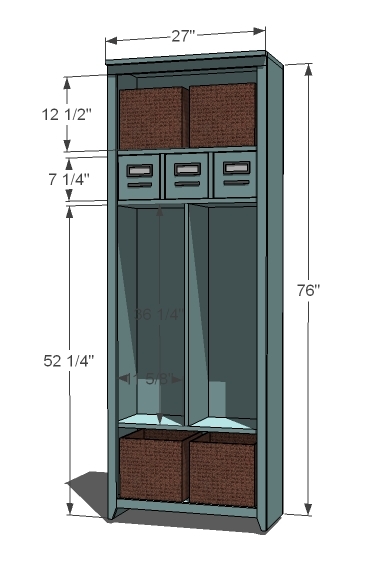 entryway shelf plans