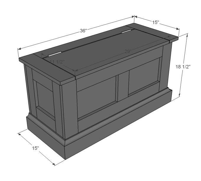 entryway storage bench plans