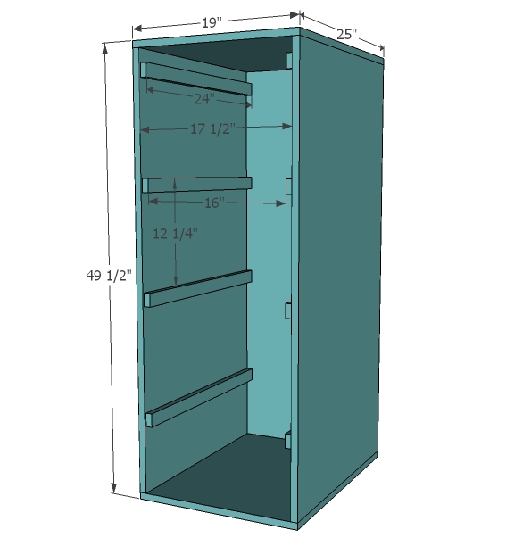 Brook Laundry Basket Dresser - 4 Tall and Lengthwise