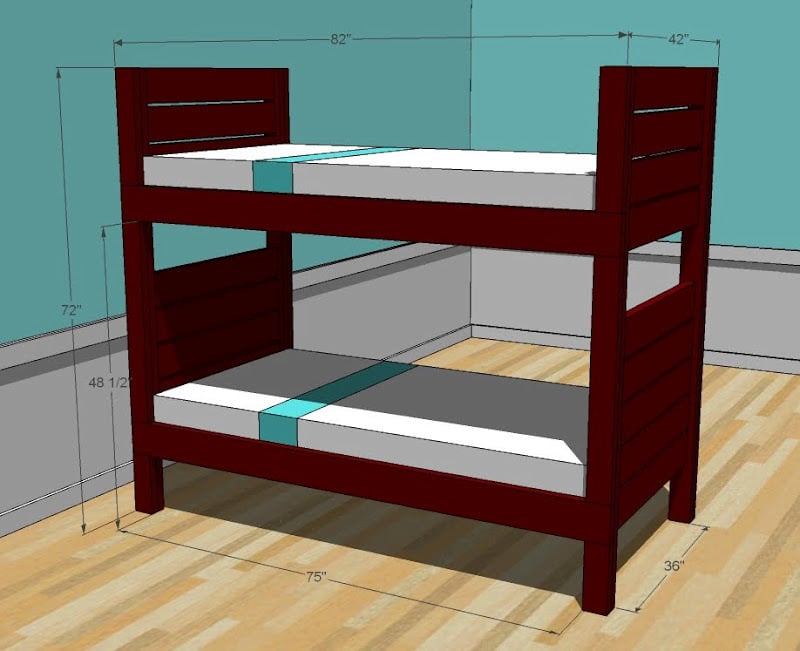 Side Street Bunk Beds Ana White