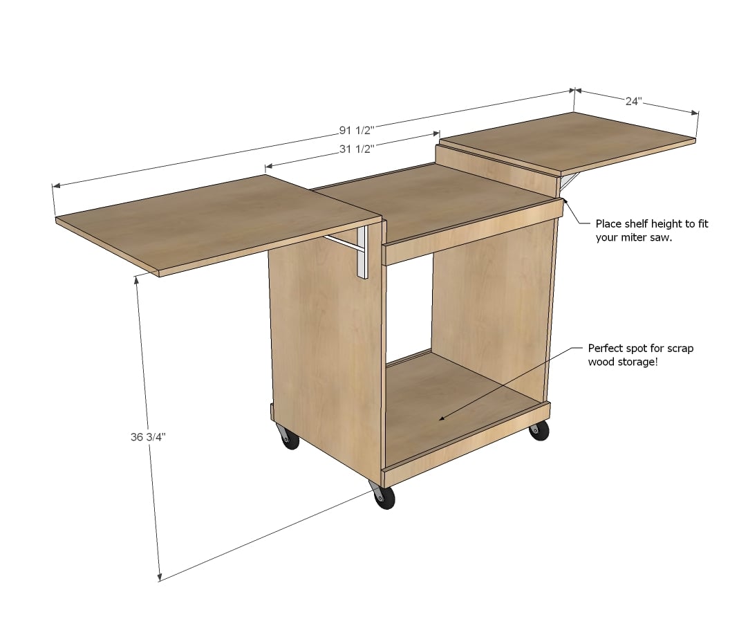 miter saw cart