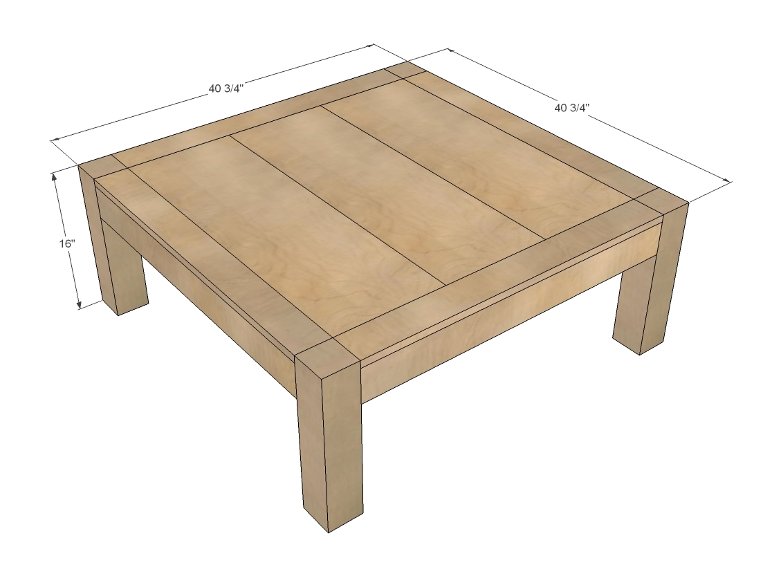 Square Parsons Coffee Table