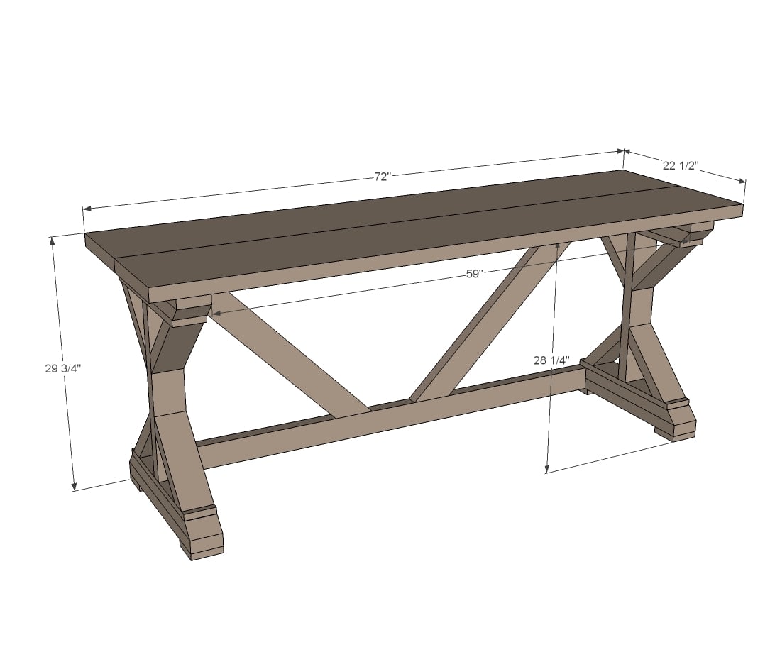 fancy x desk dimensions diagram