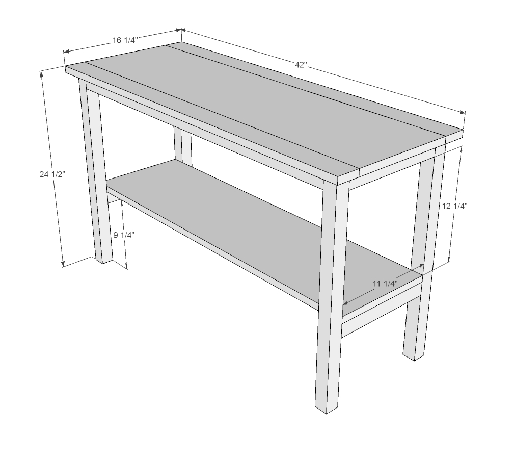 rectangle end table plans