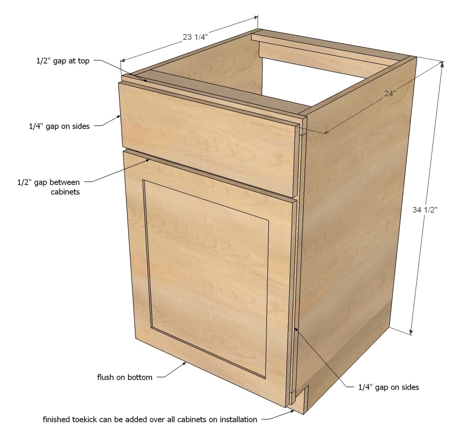 Face Frame Base Kitchen Cabinet Carcass Ana White