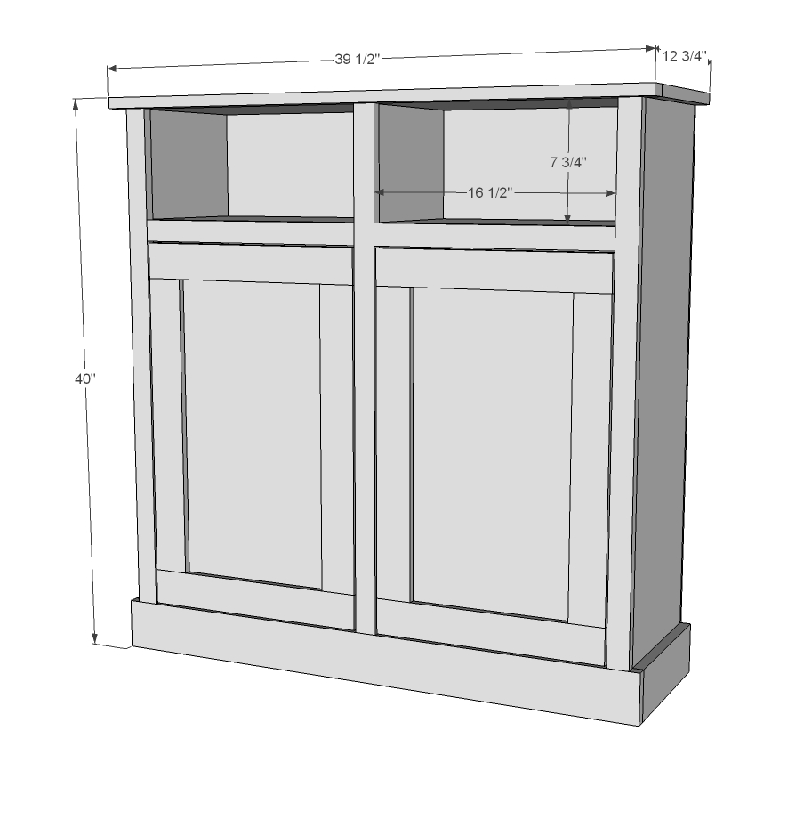 console table plans with baskets