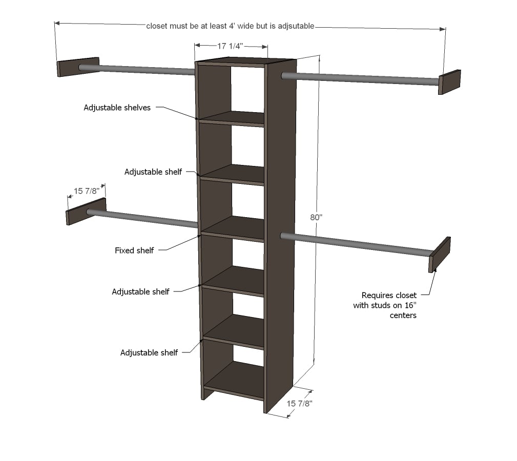 Closet Organizer from One Sheet of Plywood