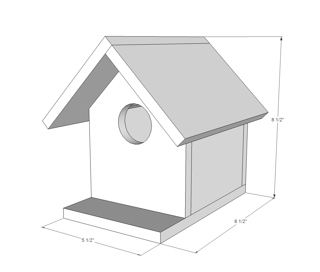 dimensions for diy birdhouse plans