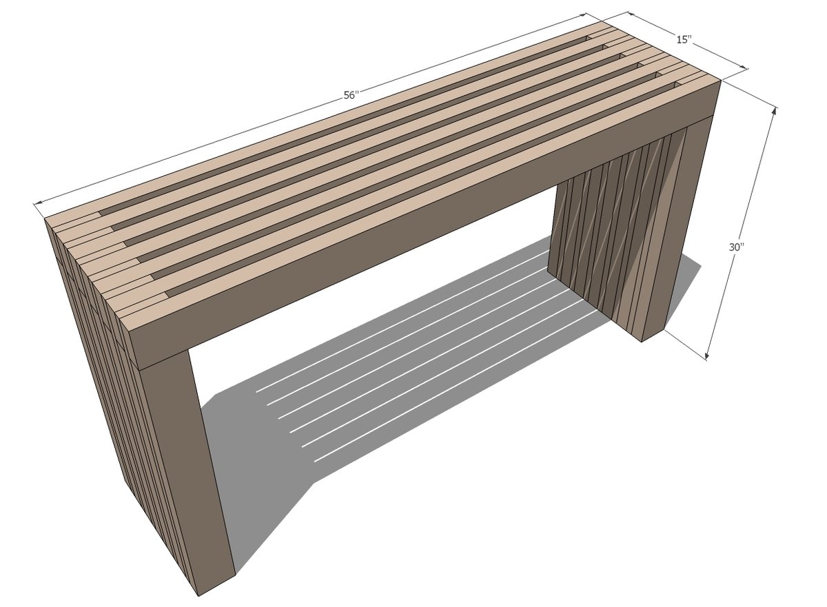 modern outdoor console table diy