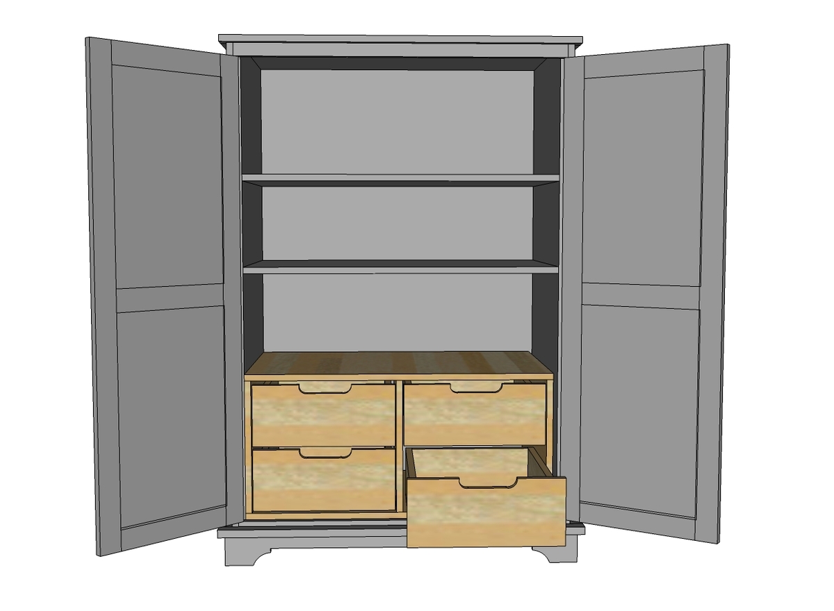 Ana discount white armoire