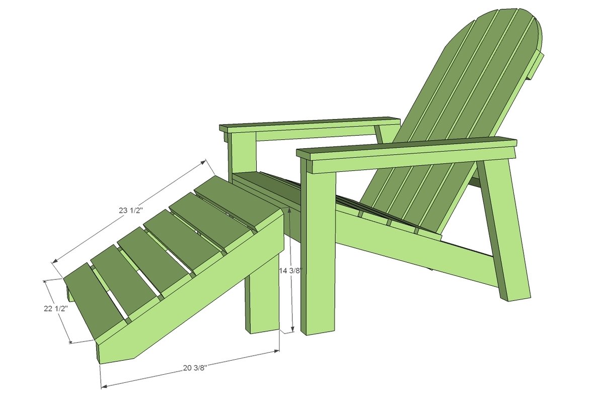 adirondack foot stools plans