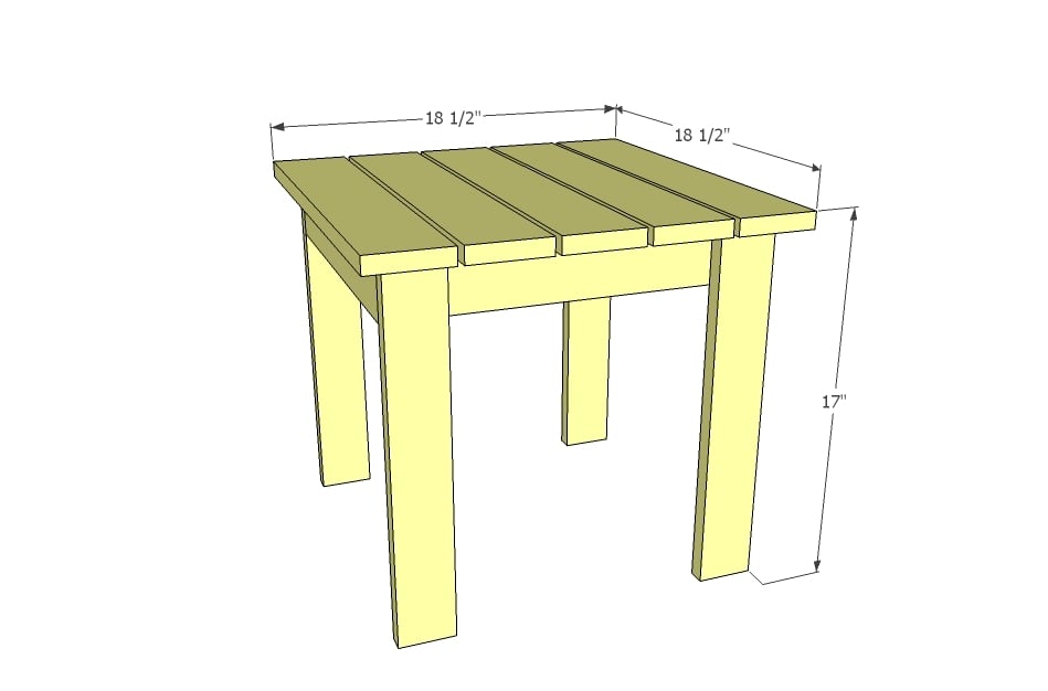 simple outdoor side table