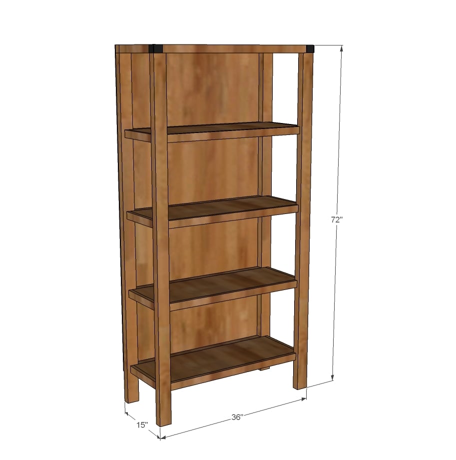 open frame pottery barn bookshelf plans