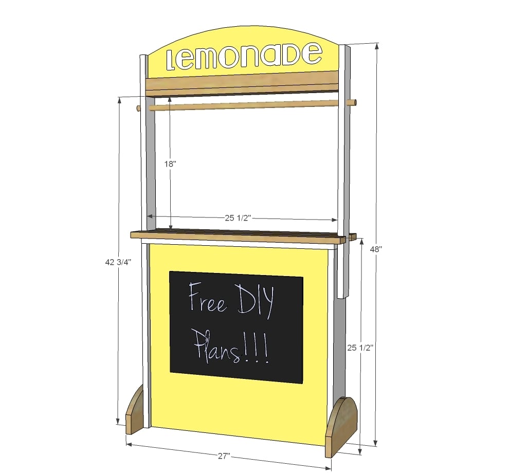 play stand dimensions