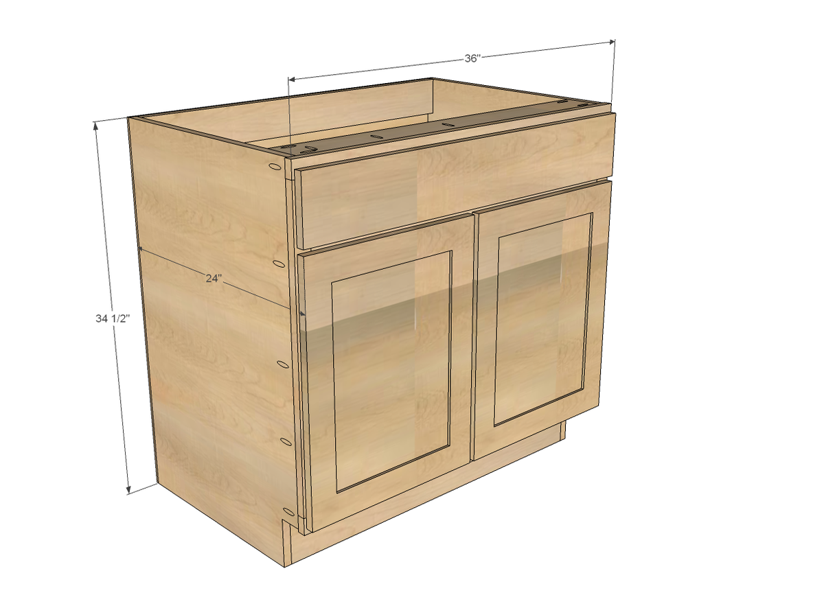 36 kitchen sink base cabinet