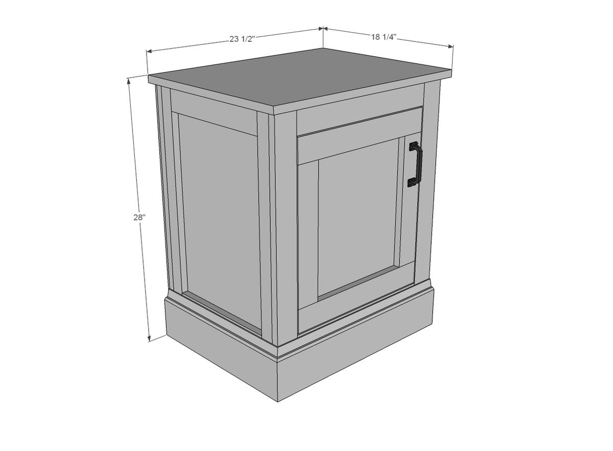 cabinet style nightstand plans