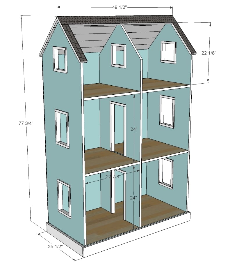 free dollhouse blueprints