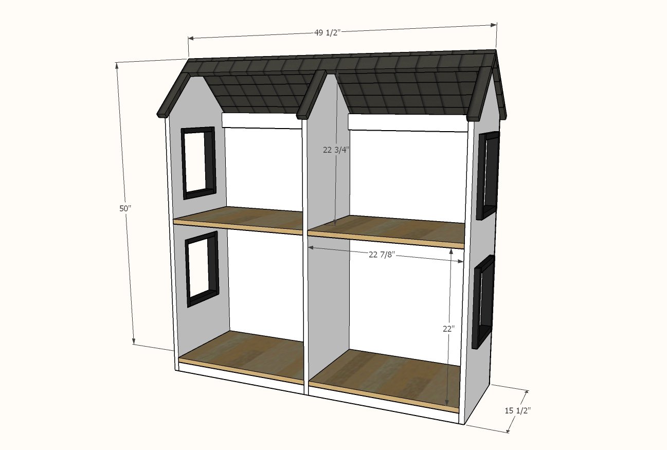 dimensions for American Girl Dollhouse