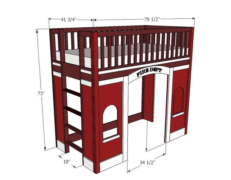 firestation playhouse bed