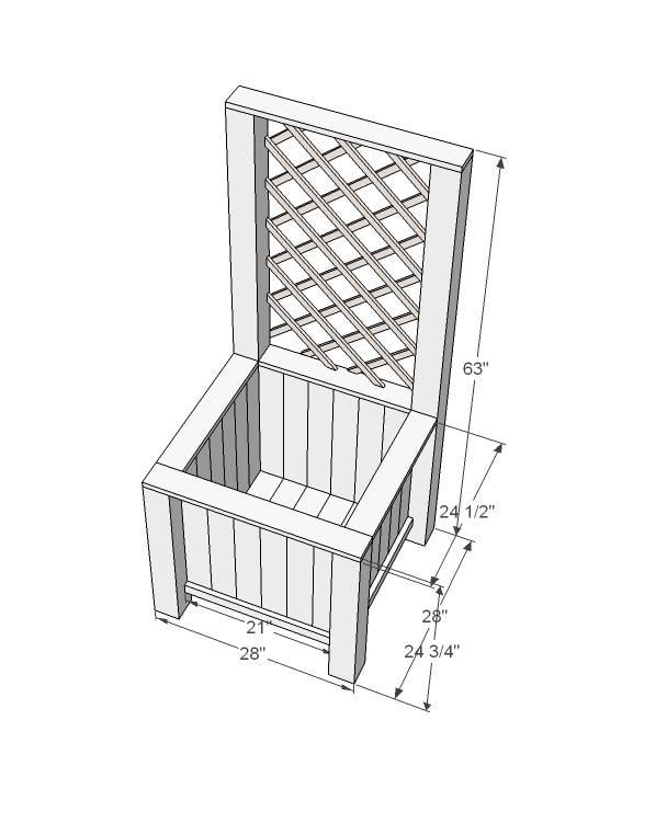 diy planter box with trellis