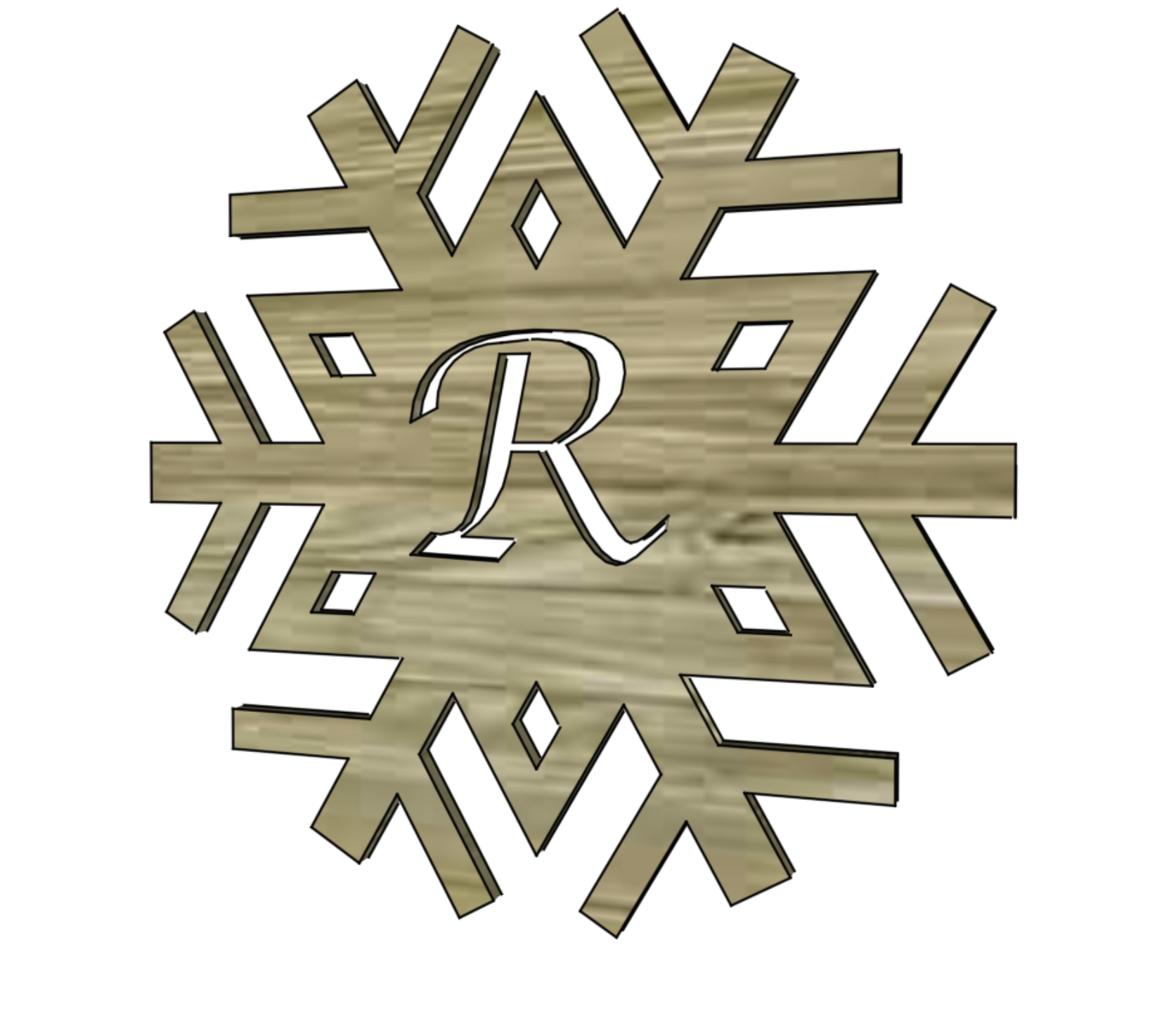 giant wood snowflake