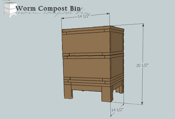 worm compost dimensions