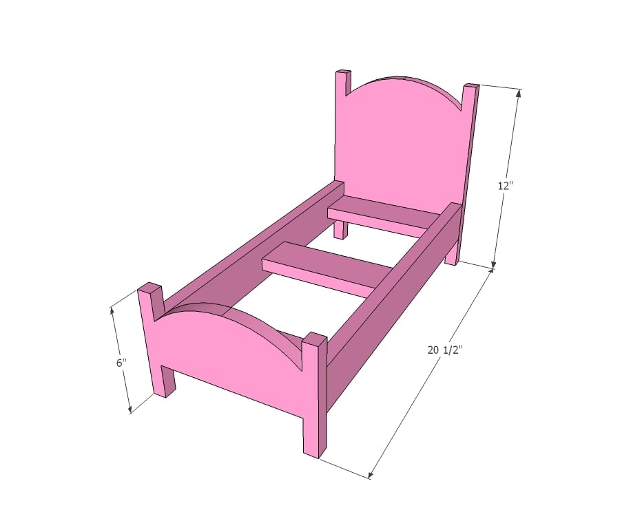 ana white doll bed