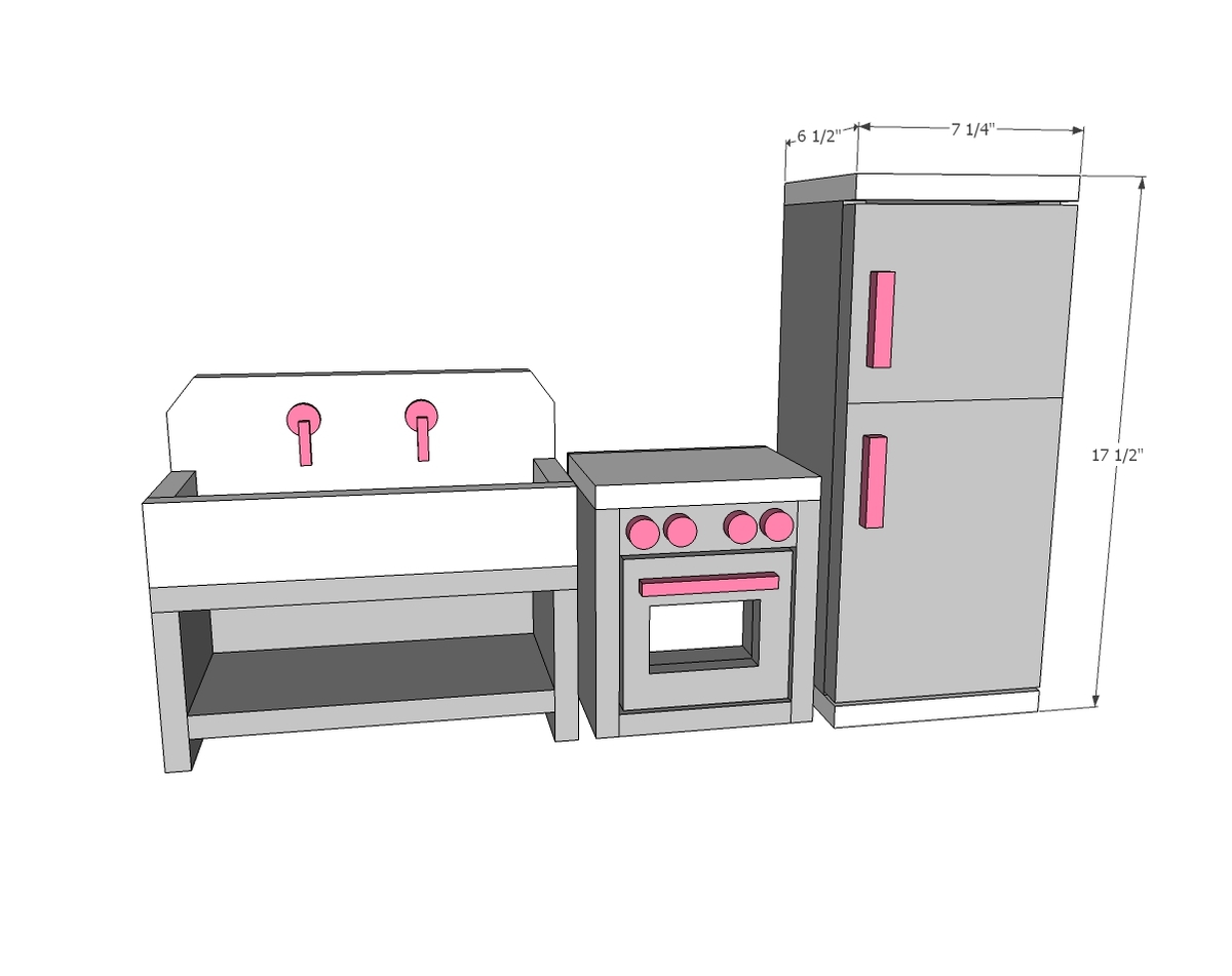 diy american girl doll kitchen