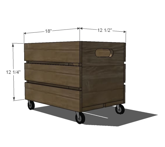 wood crate cart