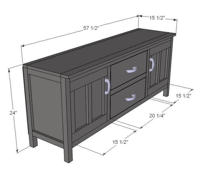 media console dimensions